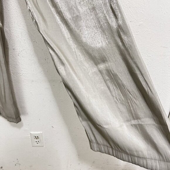 Ellison Light Gray Silky Trouser Pants Sz S Pleated Business Career Lightweight - Picture 2 of 12